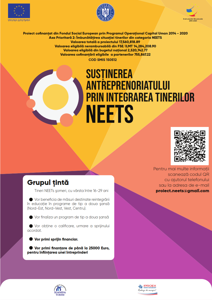 Sustinerea antreprenoriatului prin integrarea tinerilor NEETS